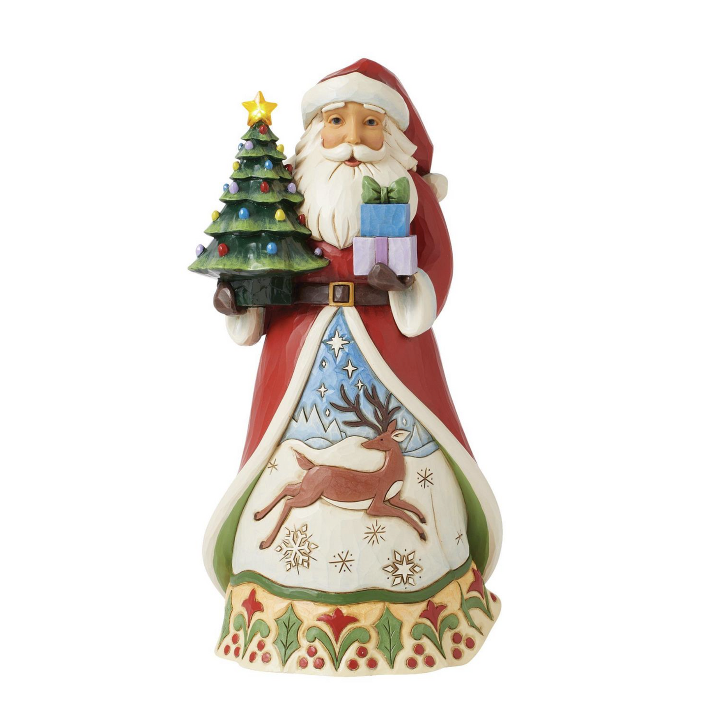 Santa Vintage LED Tree Figurine