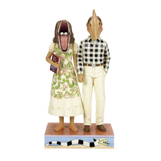 Adam & Barbara Scary Masks Figurine