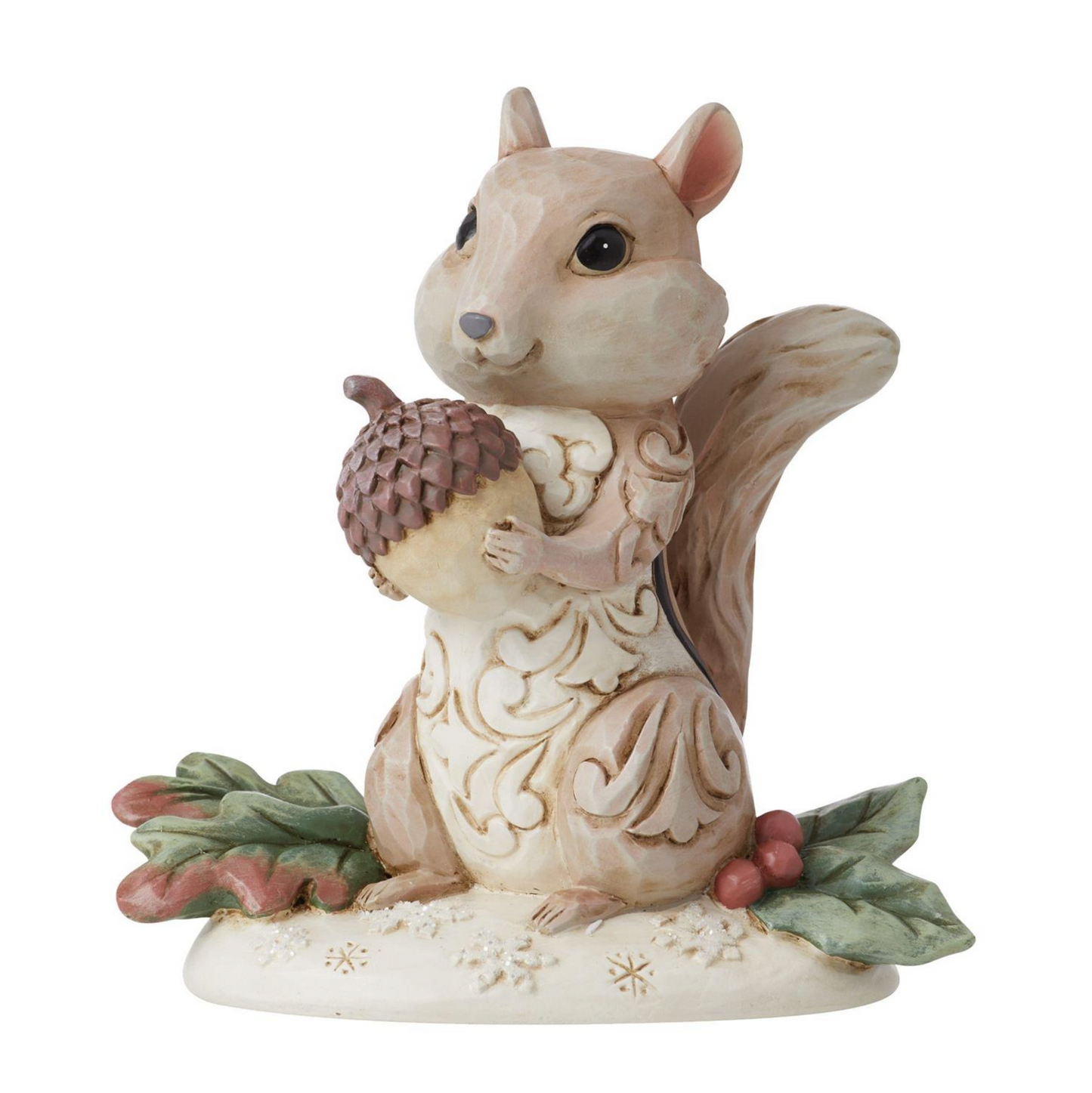 Woodland Chipmunk Holding Acorn Figurine