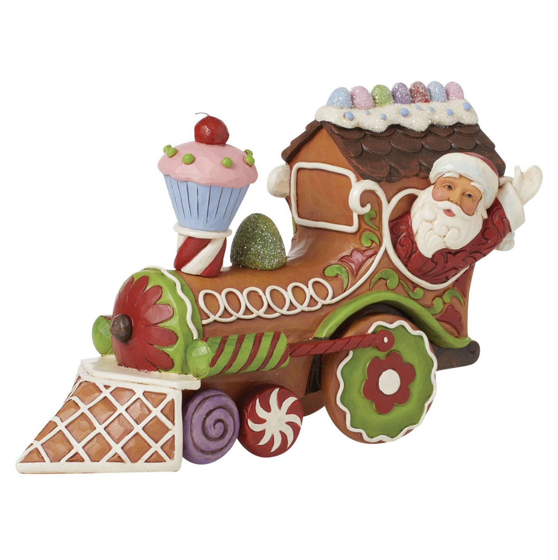 Gingerbread Train Engine Figurine – Basketique
