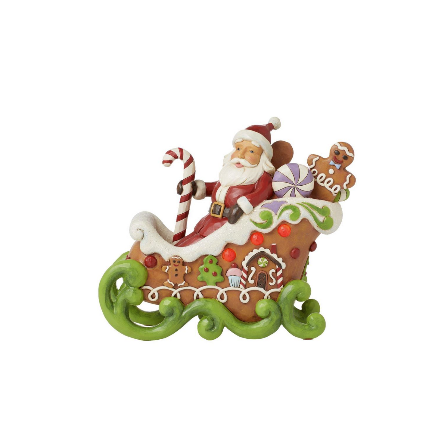 Gingerbread Santa LED Figurine