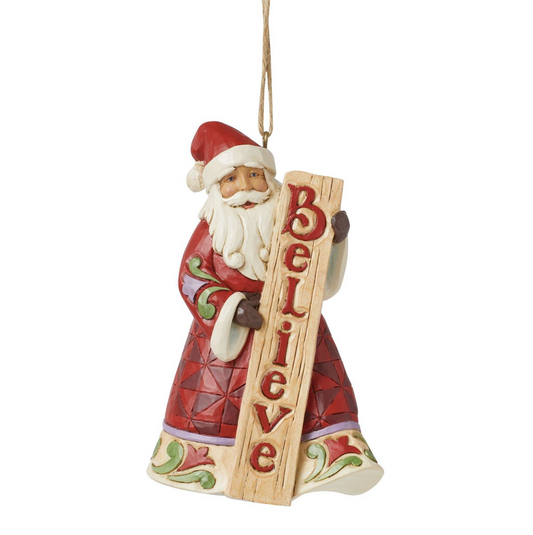 Santa with Porch Board Ornament