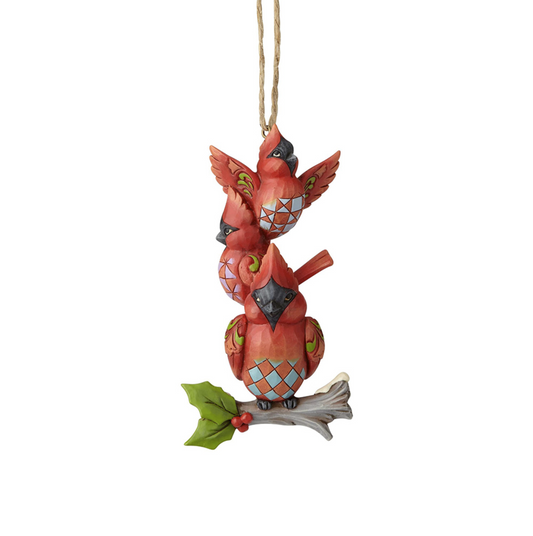 Stacked Cardinals Ornament