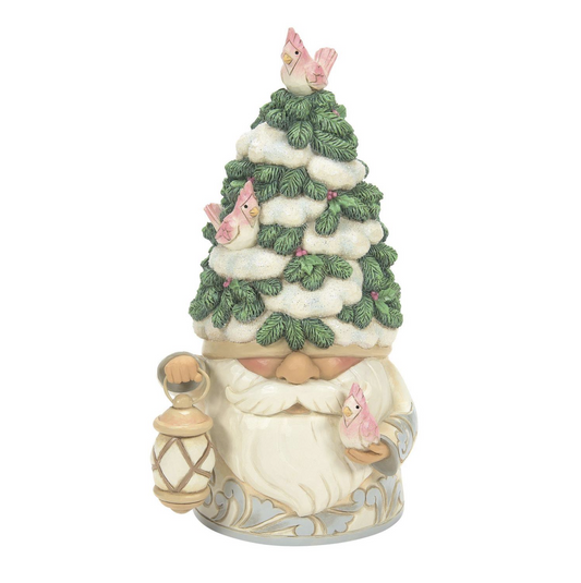 Woodland Gnome with Evergreen Hat Figurine