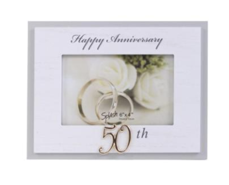 Happy 50th Anniversary Wooden Frame
