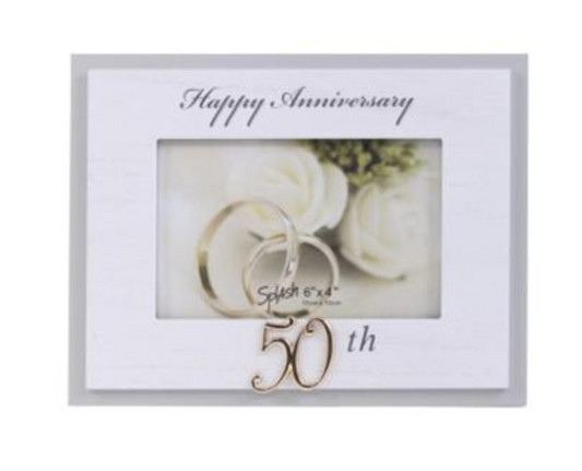 Happy 50th Anniversary Wooden Frame