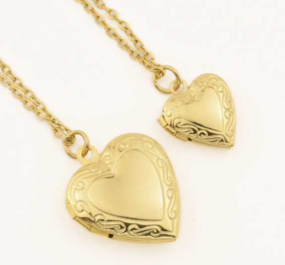 Vintage Style Locket Heart Necklace