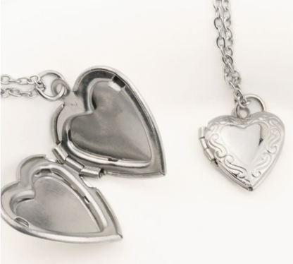 Vintage Style Locket Heart Necklace