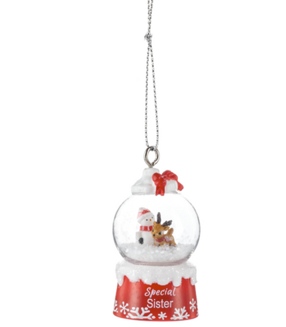 Christmas Globe Ornament - Family Members