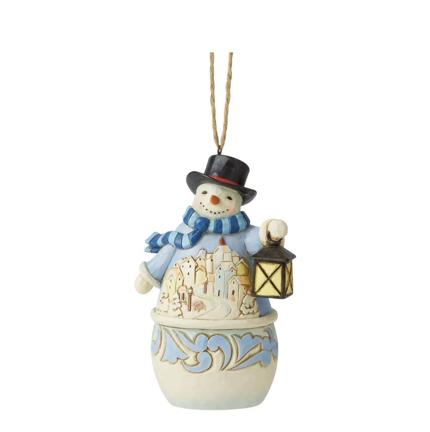 Jim Shore Snowman with Village Scene Ornament