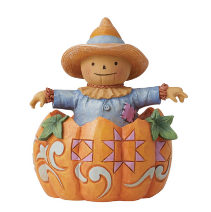 Pumpkin and Scarecrow Figurine