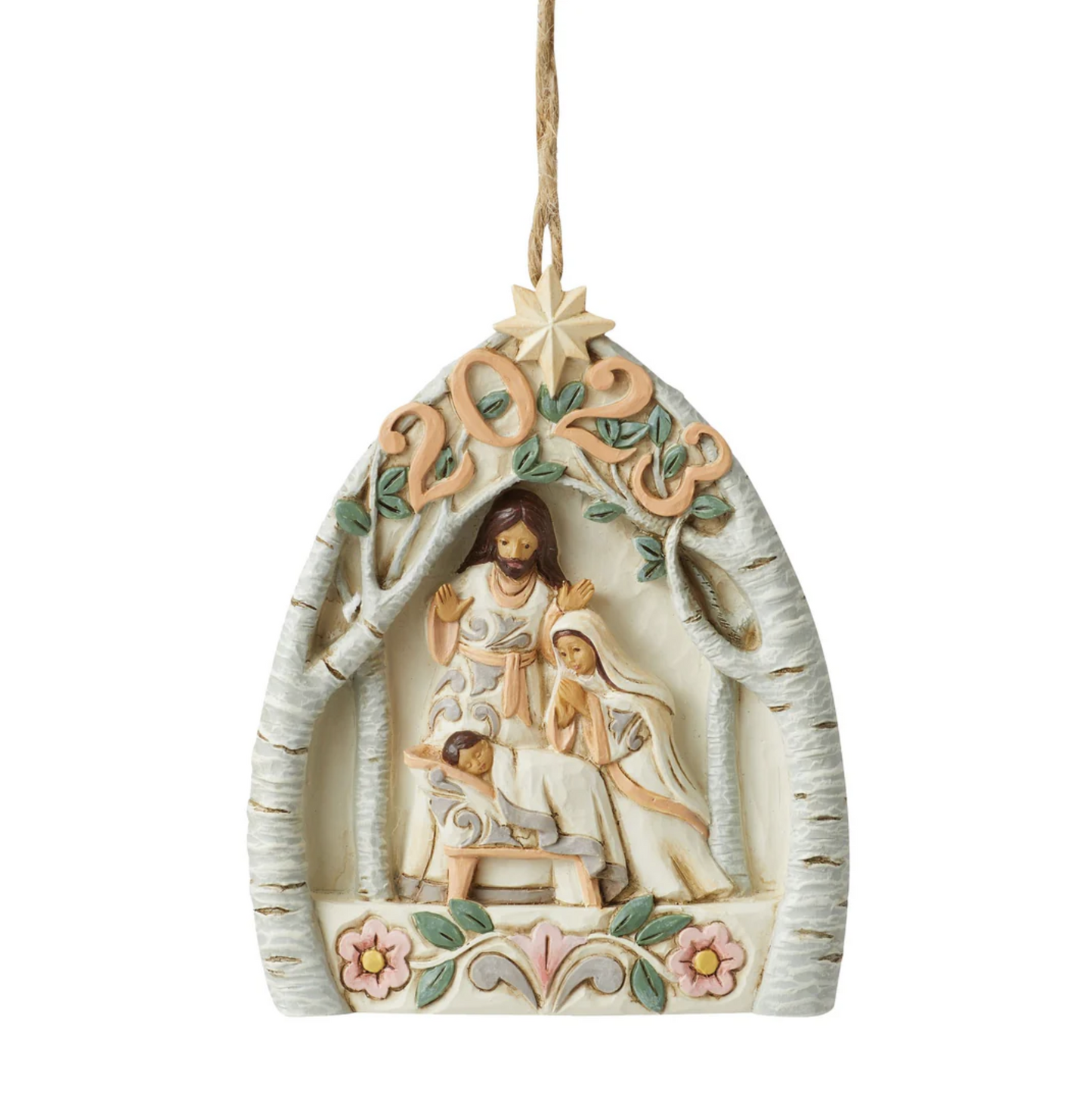 Dated 2023 Woodland Nativity Ornament