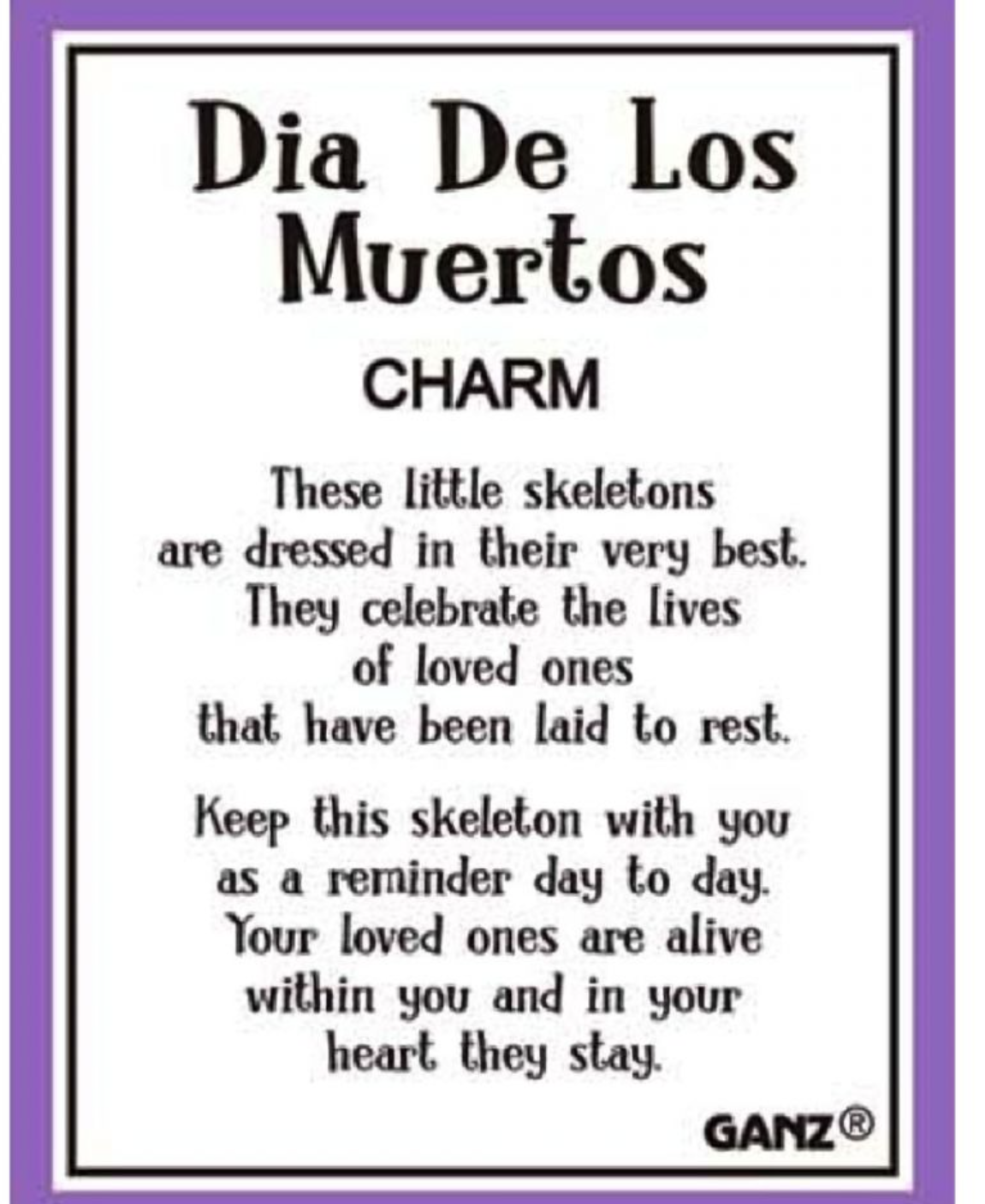 Dia de los Muertos Charm