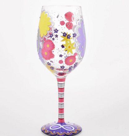 Happy 80th Wine Glass