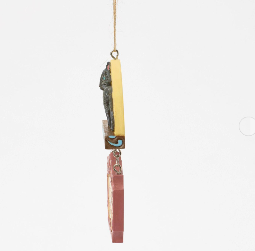 Black Cat Pink Palace Sign Ornament