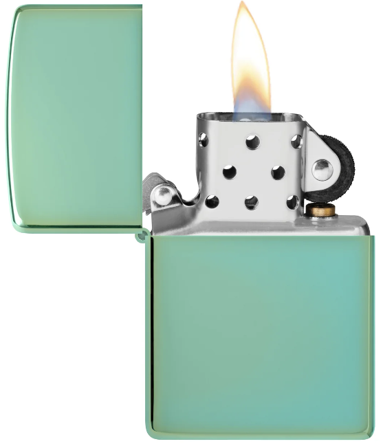High Polish Green Zippo