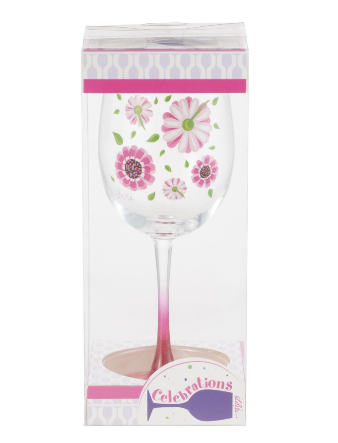 Celebrations Oops a Daisy Wine Glass