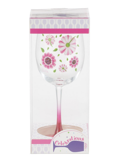 Celebrations Oops a Daisy Wine Glass