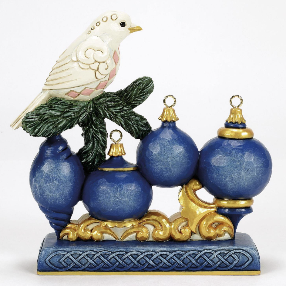 Blue & Gold Hope with Dove Figurine