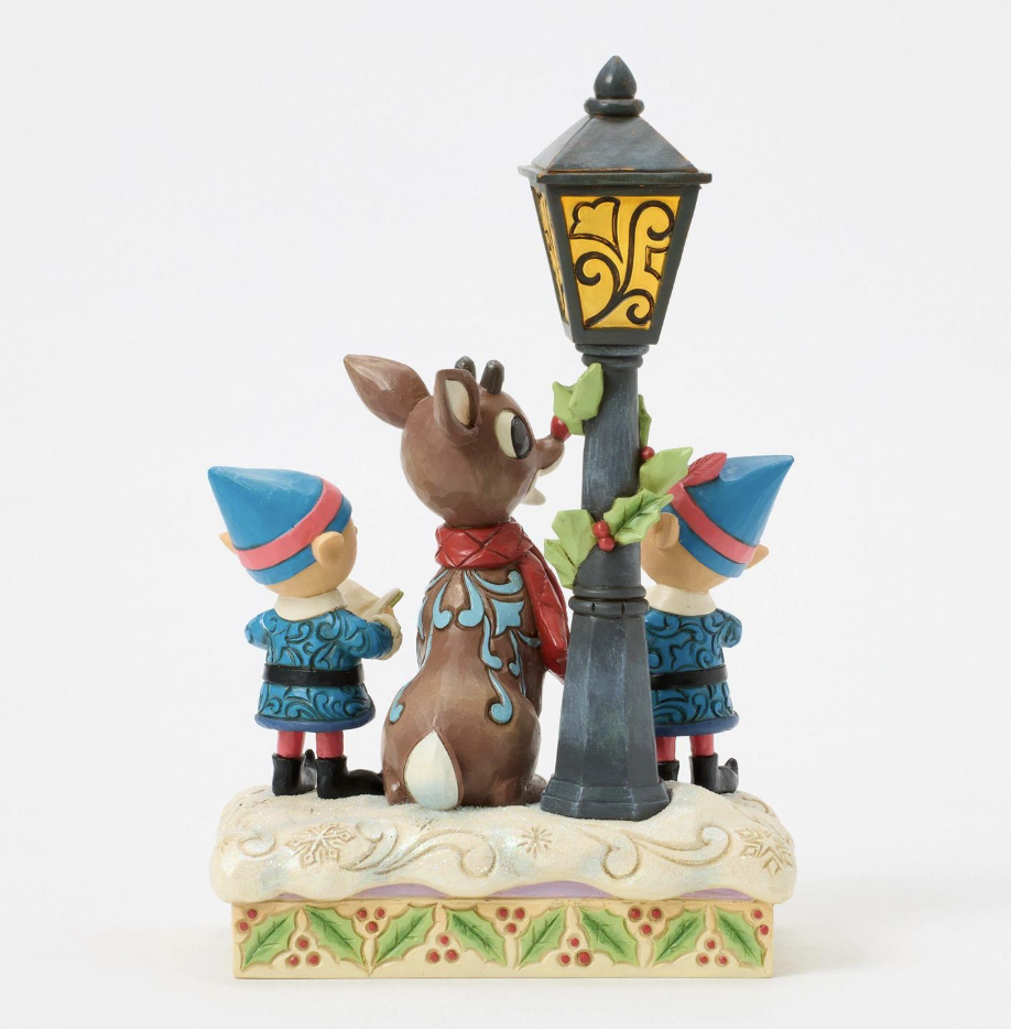 Rudolph and Elves Caroling Figurine