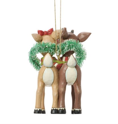 Rudolph & Clarice Heart Ornament