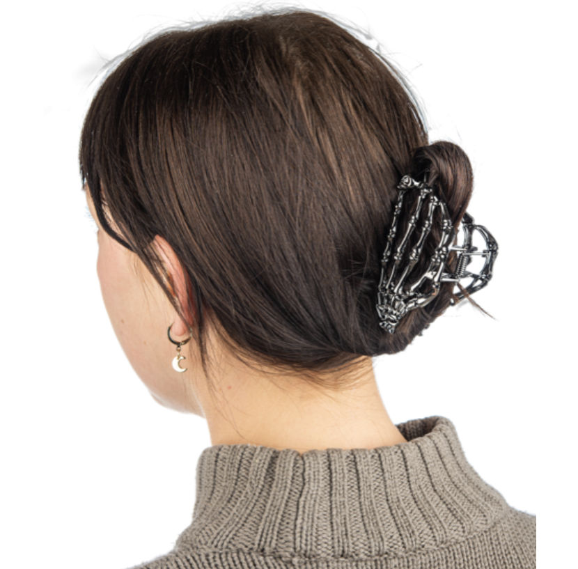 BOO-Tiful Skeleton Hand Hair Clip