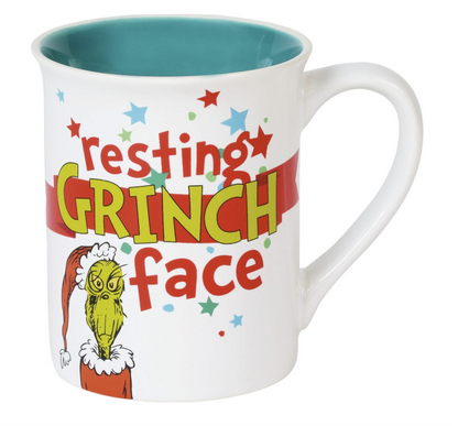 Resting Grinch Face Mug