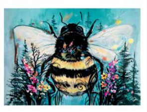 "Bumble Bee" In the Garden Note Card