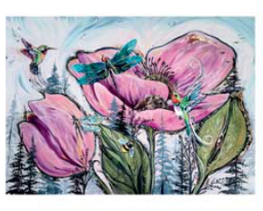 "The Gathering" In the Garden Note Card