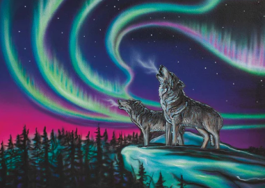 "Sky Dance-Wolf Song" Note Card