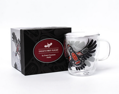 Double Walled Glass Mug- Eagle's First Flight