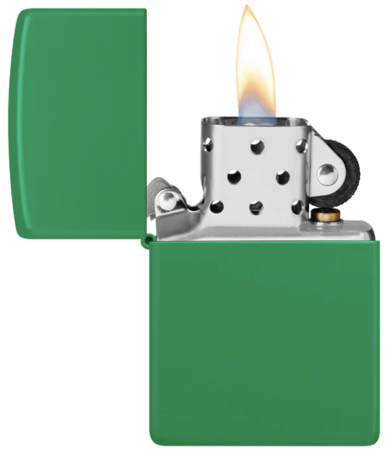 Zippo Reg Grass Green Matte Lighter
