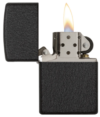 Black Crackle Zippo Lighter