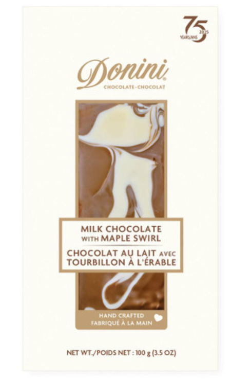 Donini Chocolate - Milk Chocolate Maple Swirl, 100g