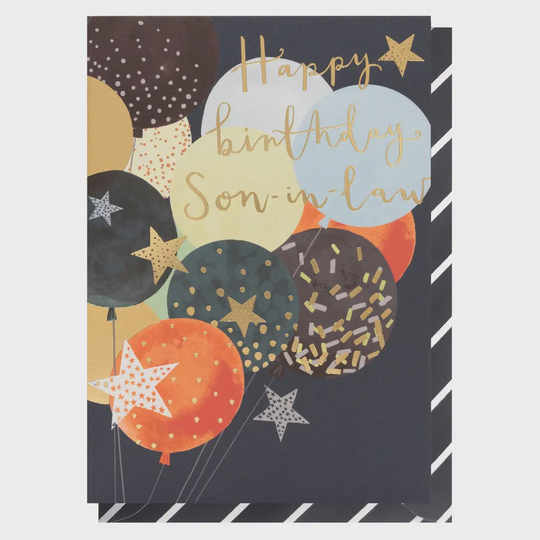 Happy birthday son-in-law - Balloons  Greeting Card