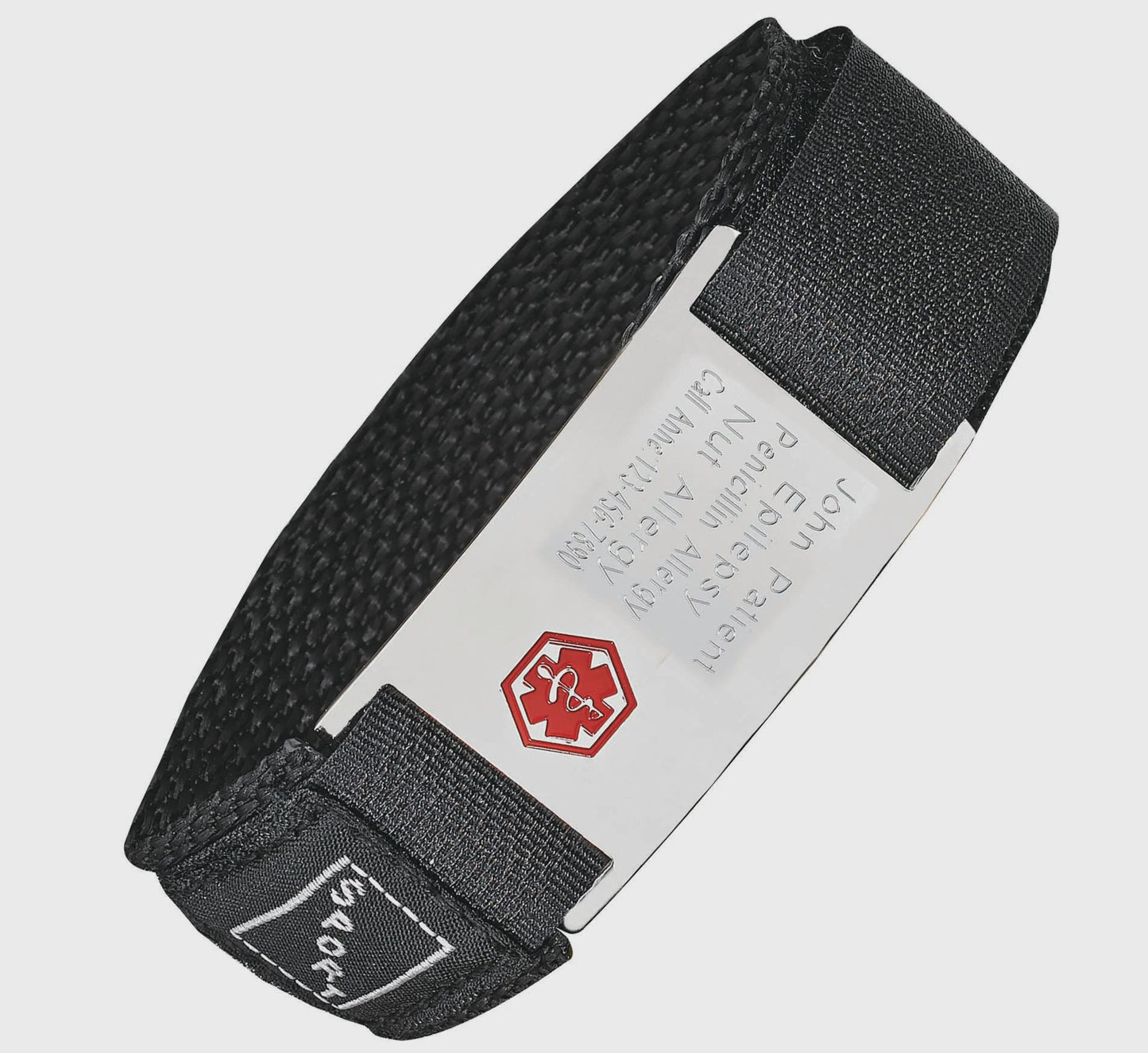 ALPINE Steel/ Velcro Medical Id Bracelet