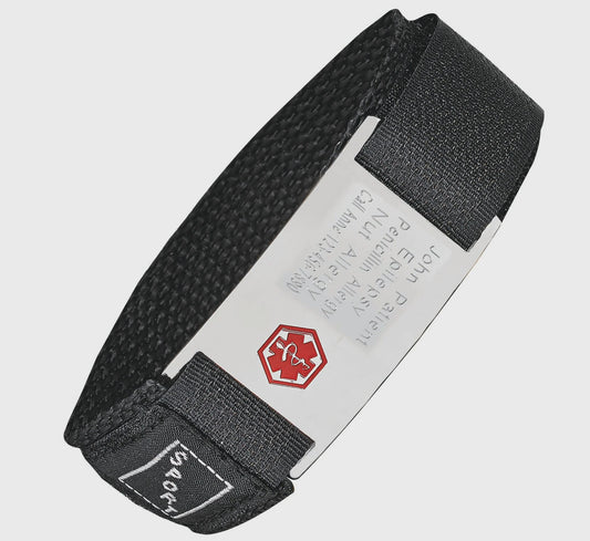 ALPINE Steel/ Velcro Medical Id Bracelet