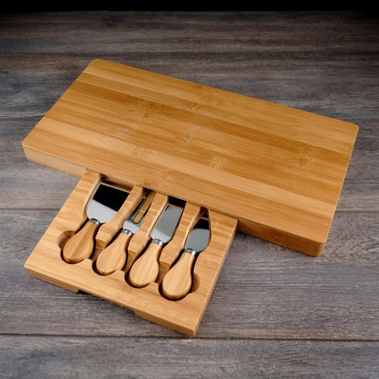 Acacia Board and Cutter Gift Set