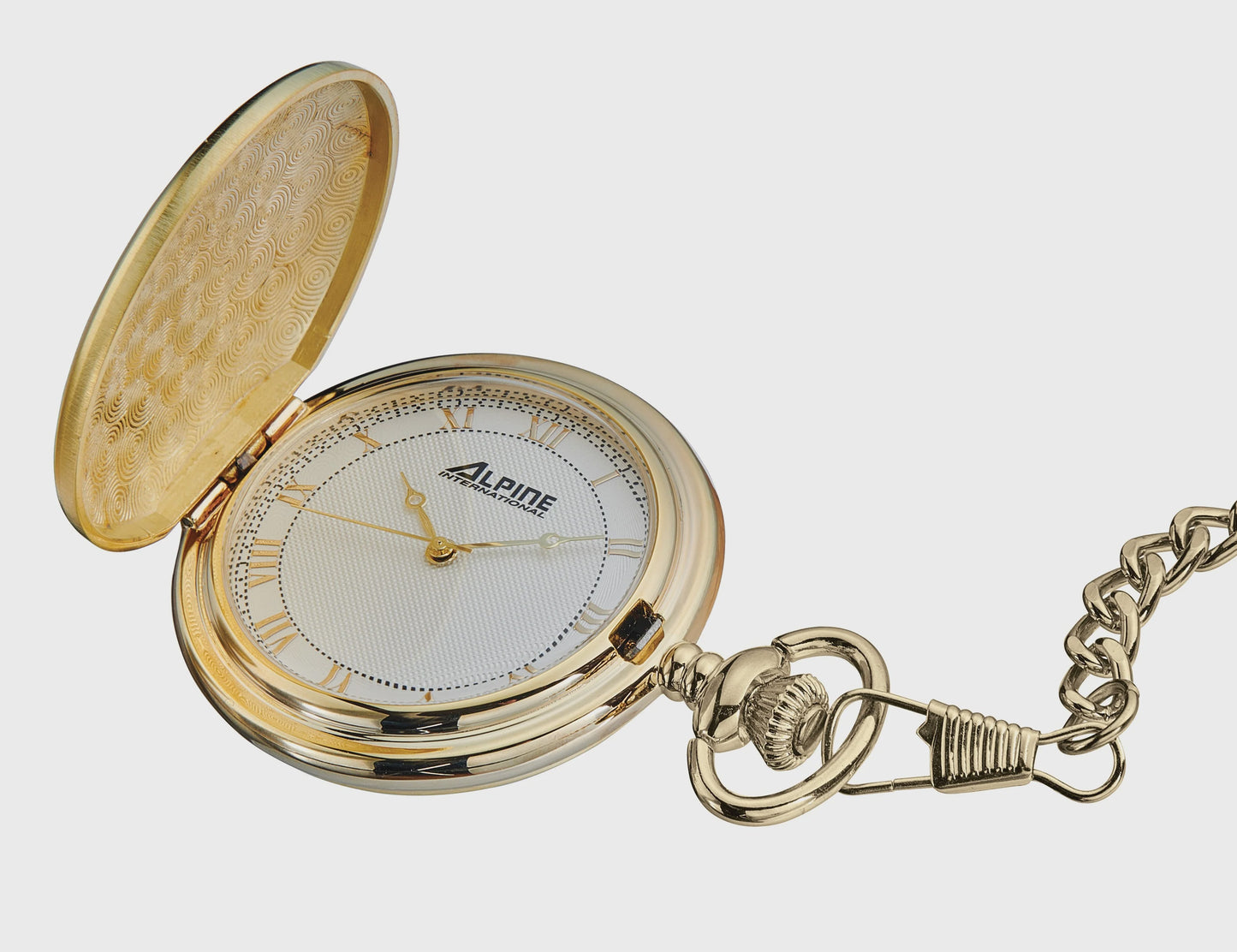 Brushed Gold Quartz Pocket Watch