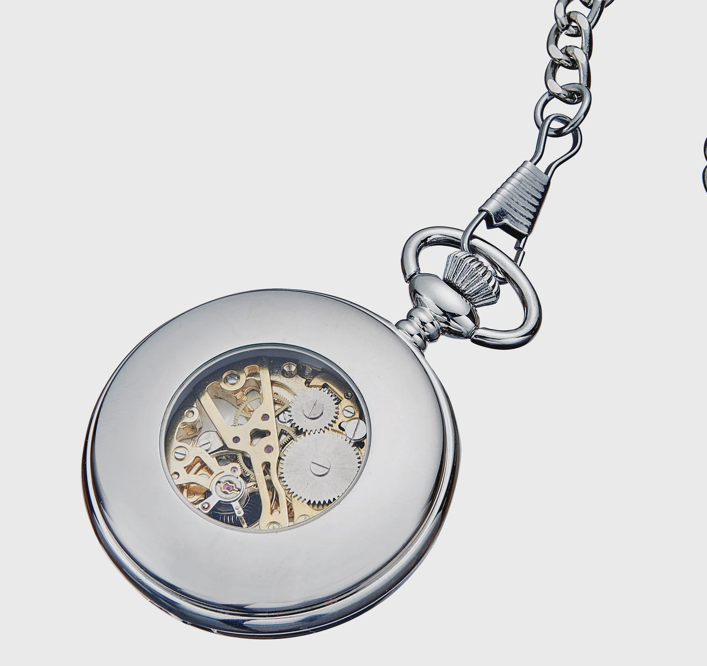 Silver Mechanical Pocket Watch