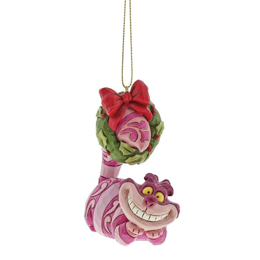 Cheshire Cat with Wreath Ornament