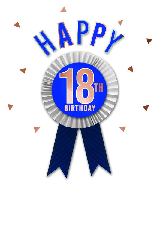 Happy "18th" Birthday Ribbon Card