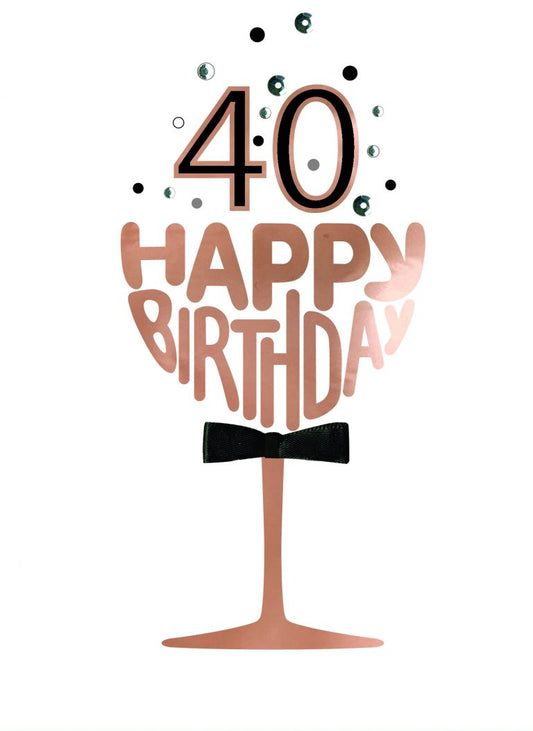 Happy Birthday "40" Card