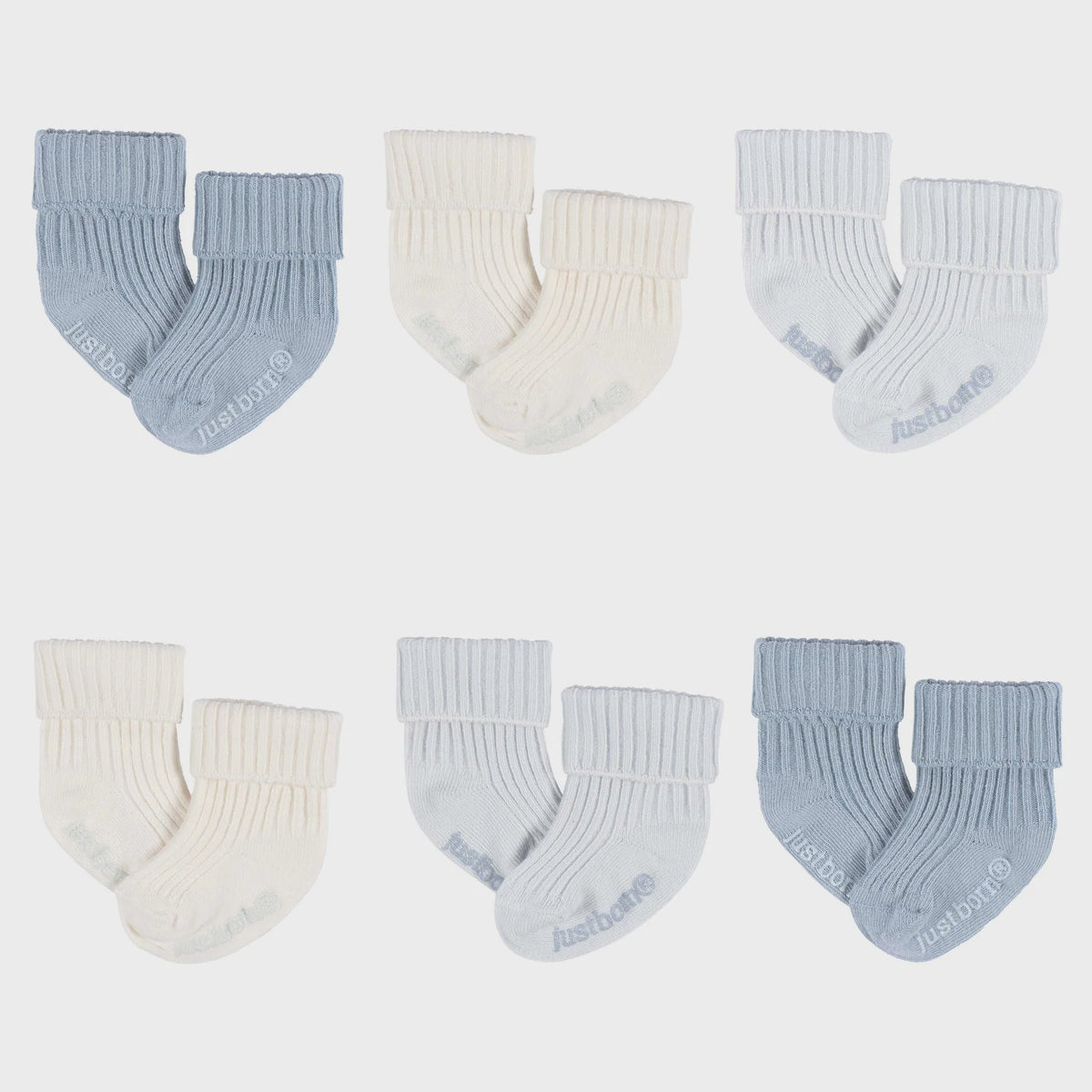 Blue 6pk Socks (0-6 Months)