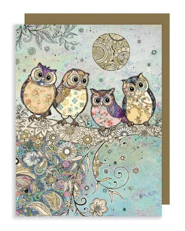 Decorative Owls Greeting Card