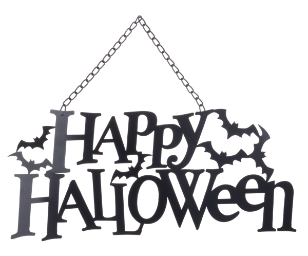 Happy Halloween with Bats Wall Decor