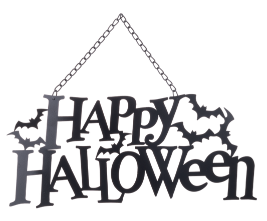 Happy Halloween with Bats Wall Decor