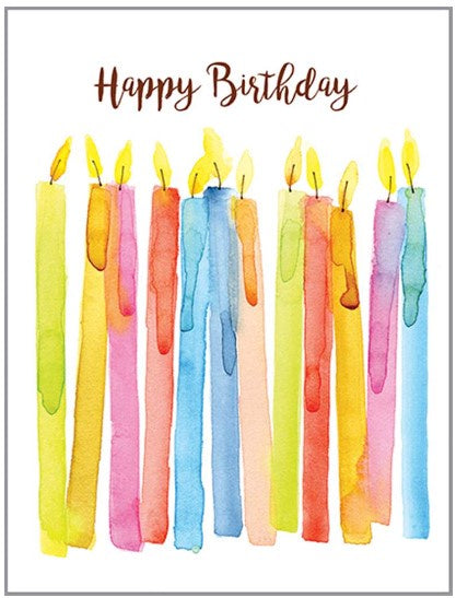 Happy Birthday with Candles Card