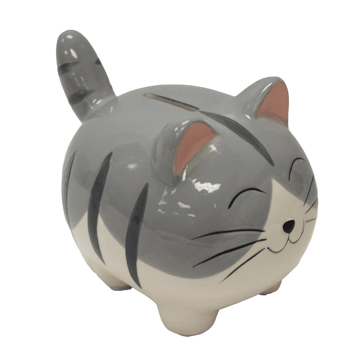 Big Grey Cat Money Bank