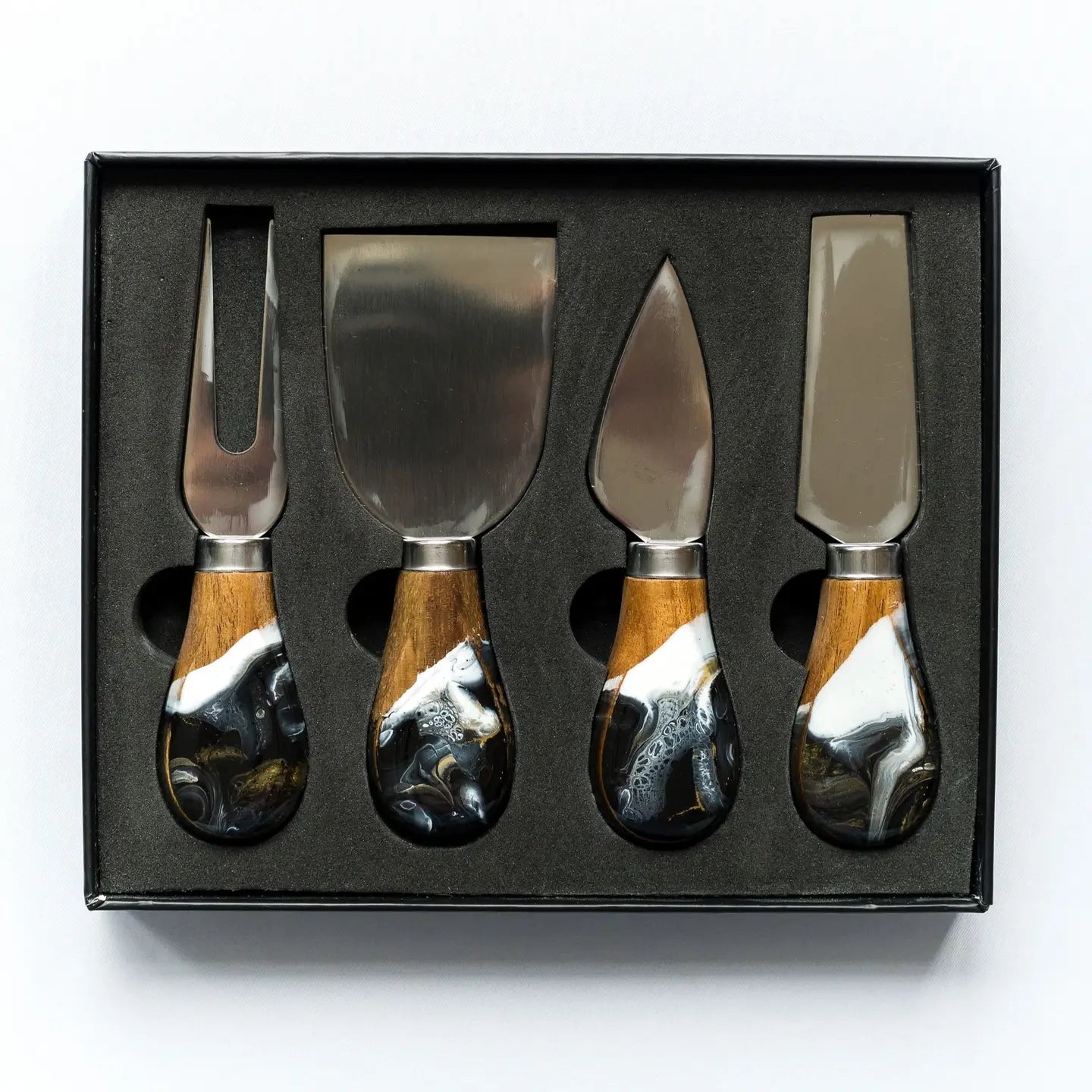 Resin Coated Cheese Knife Set - Set of 4